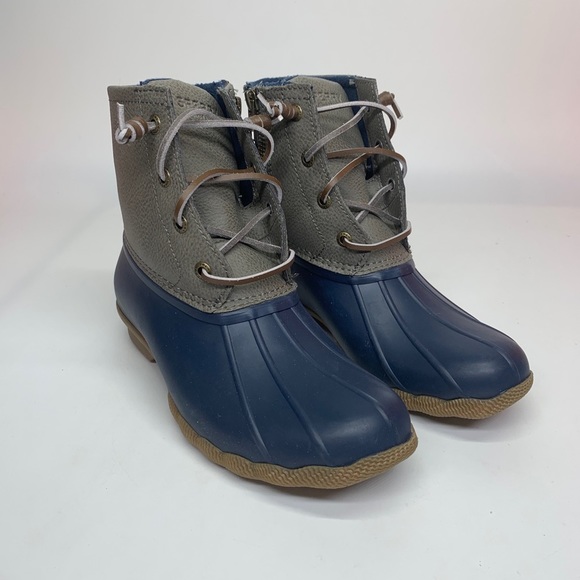 Sperry Duck Boots Womens Blue Leather STS83685 - Picture 1 of 6